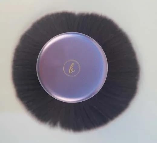 Luxurious and Large Ultra Soft Fluffy Powder Brush, Multipurpose Face, Body, Barber and Beauty Tool, with wooden base Soft Kabuki Brush by BevyGold (Violet)