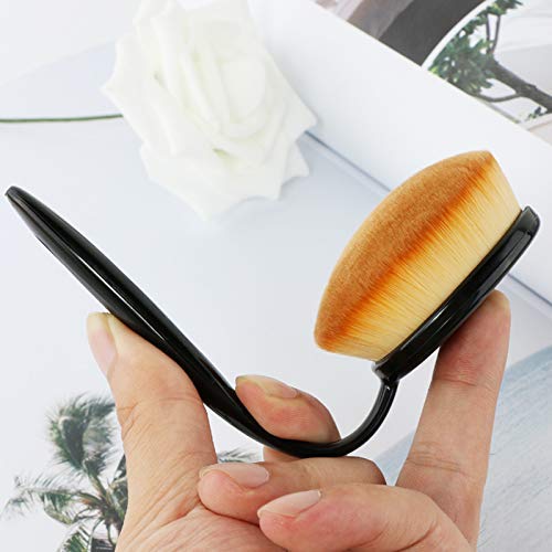 2 Sets Yoseng Oval Makeup Brushes 10 Fashionable Super Soft Professional Oval Toothbrush Foundation Contour Powder Blush Blending Brush Cosmetic Brushes Tool Set ink with Box Black(2 Pack)