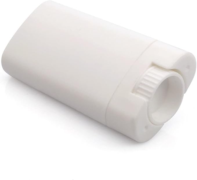 Empty Oval Deodorant Lip Lipstick Balm Tubes Containers Plastic (20-Pack) (15ml, white)