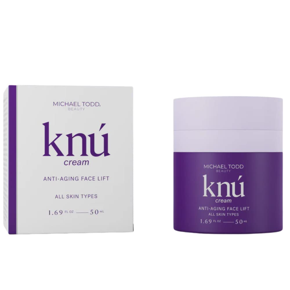 MICHAEL TODD Beauty KNU Cream – Face Lifting, Brightening & Tightening Cream – For Moisturizing & Rejuvenating – With Bakuchiol, Peptides & Snail Secretion – For All Skin Types – 1.68 fl oz/50 mL