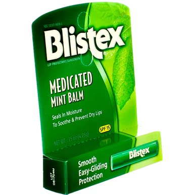 Blistex Medicated Mint Balm SPF 15 0.15 oz (Pack of 12)