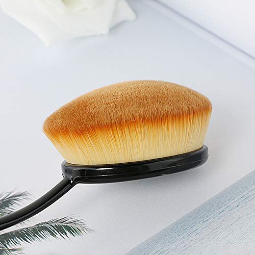 2 Sets Yoseng Oval Makeup Brushes 10 Fashionable Super Soft Professional Oval Toothbrush Foundation Contour Powder Blush Blending Brush Cosmetic Brushes Tool Set ink with Box Black(2 Pack)