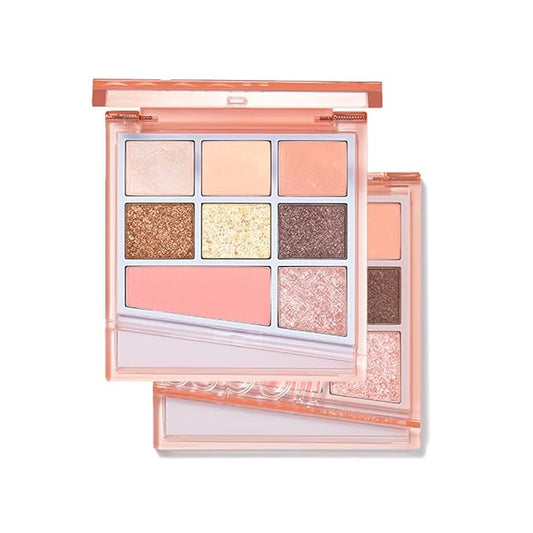 Espoir Real Eye Palette All New #4 Chandelier 0.17 oz | Multi-Use Long-Lasting Blendable 8 Colors Natural Glitter Soft veil matte Makeup Eyeshadow Palette for Various Makeup Looks | Korean Makeup