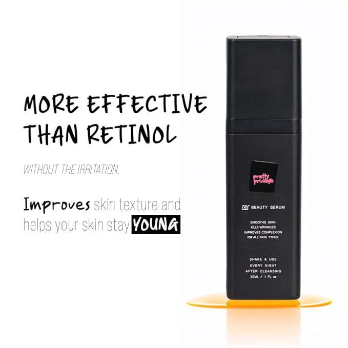 Pretty Privilege - THE Beauty Serum - 0.1% Retinal Serum With Niacinamide & Red Algae Extract. Anti Aging Skincare For Younger Looking Skin. For All Skin Types. Made in the USA.