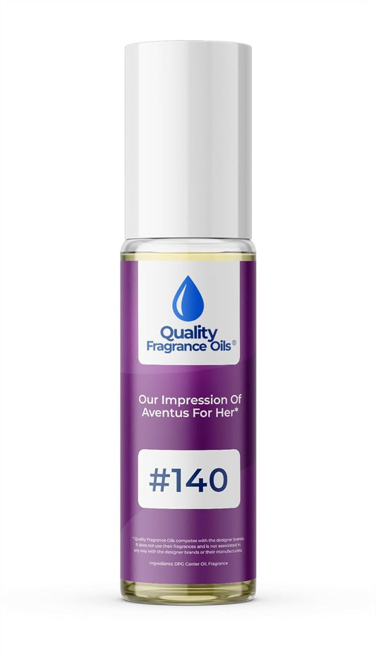 Quality Fragrance Oils' Aventus for Her Impression #140 | Long-Lasting Perfume Oil, Alcohol-Free, Strong Scent, 10ml Roll-On | Affordable Alternative to Designer Fragrances