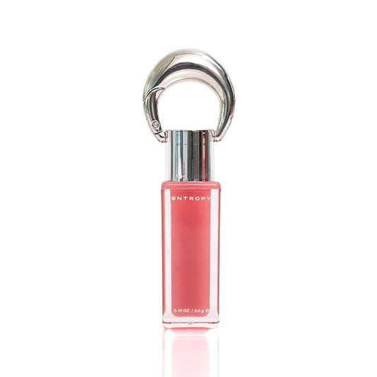 ENTROPY Makeup 2-in-1 Charm Shiny Glowy Lip & Cheek Gloss Tint Keychain, High Pigment Glossy Lip Color & Plumping Gloss, C1 Opal Charm