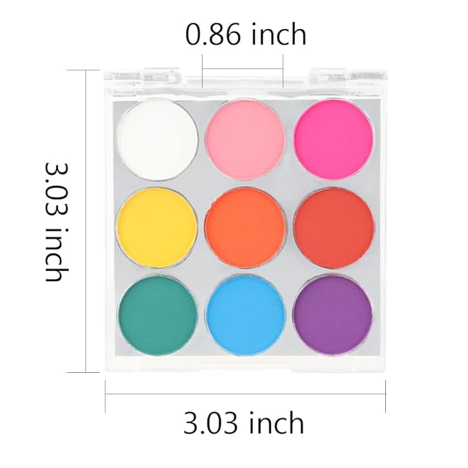 SUAKE 9 Colorful Light to Dark Matte Eyeshadow Palette. Highly Pigmented Pink Orange Blue Purple Eye shadow Paleta.Blendability Matte Makeup Powder Palet.paleta de sombras de ojos