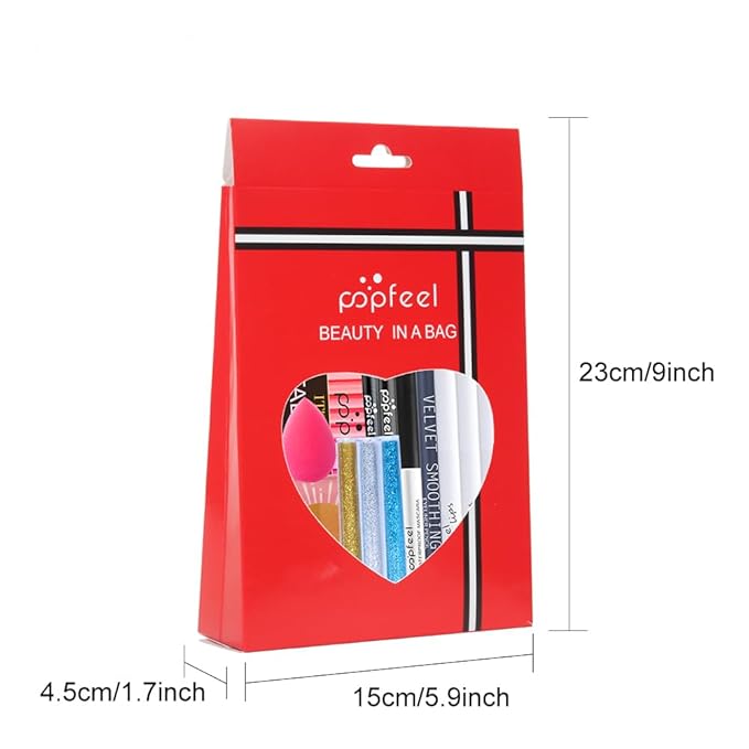 All in One Eyeshadow Palette Makeup Set, Makeup Kit with Rich Color Matte Matalic Shimmer Shadow, Mascara, Concealer Lipstick,Travel Makeup Bundle Holiday Surprising Makeup Box for Women Girl