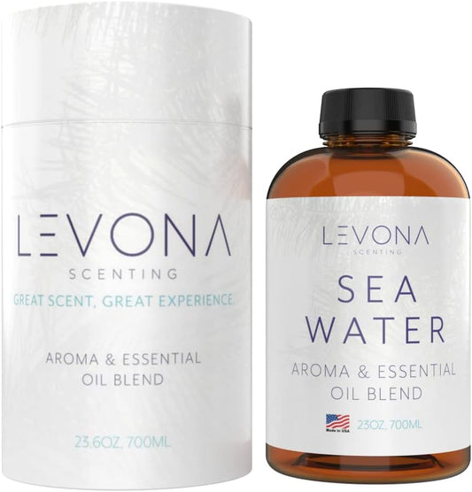 Levona Scent Sea Water Essential Oils for Diffuser for Home - Hotel and Home Luxury Scents - Fragrance Oil - Diffuser Oils Scents - Oil Diffuser Essential Oils for Humidifiers - 700Ml Aroma Oil Blend