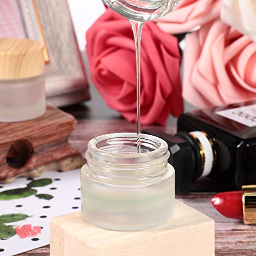 Geiserailie Glass Cosmetic Containers Empty Sample Jars with Leak Proof Lids Makeup Sample Containers for Lotion Cream Cosmetic(10 Pieces,30 Gram)