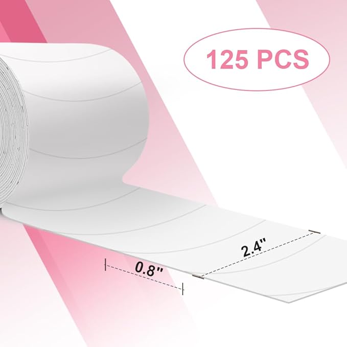 Foam Eye Pads for Eyelash Extensions - Akissos 125 PCS Pre Cut Medical Foam Tape Under Eye Pads Lash Extension Supplies Beauty Tools Lint Free Hypoallergenic No Latex Waterproof