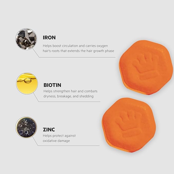 DS Labs Revita Tablets - Hair Vitamins for Density Support, Supplement for Thicker, Stronger Looking Hair, Zinc, Iron, Magnesium, Melatonin, Vitamin D & Biotin Vitamins for Women & Men, 90 Tablets