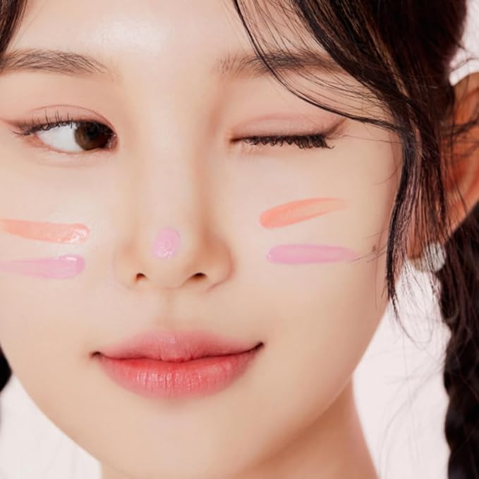 Fluffy Air Blusher 5 Colors - Lightweight Melting Liquid Blush for Colorful Cheeks, Highly Pigmented, Cheekbones and Eye Makeup, Soft Matte Finish, Buildable Formula (03 DEAR PEACH)