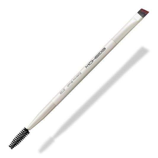 Eyebrow Brush, Dual-ended Angled Eyebrow Brush for Brows or Lashes D108 - Black