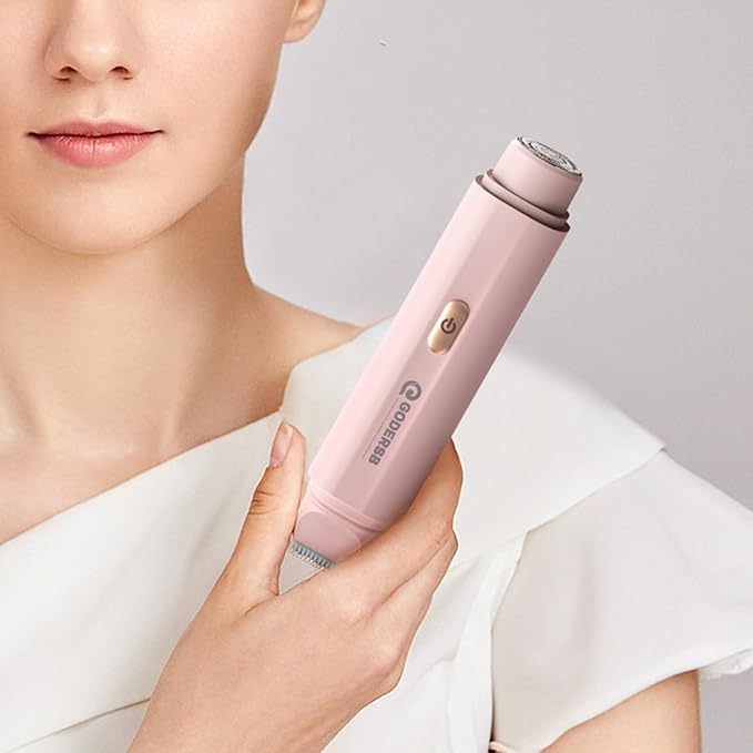 Bikini Trimmer for Women, Waterproof Electric Bikini Shaver Cordless Recharge Razors for Women for Leg Bikini Area Face Armpit & Body Trimming, Ideal Gifts for Ladies - Pink