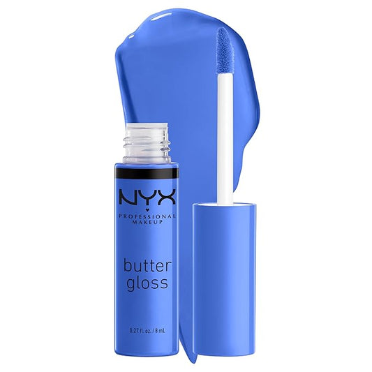 NYX PROFESSIONAL MAKEUP Butter Gloss, Non-Sticky Lip Gloss - Blueberry Tart (Periwinkle Blue)