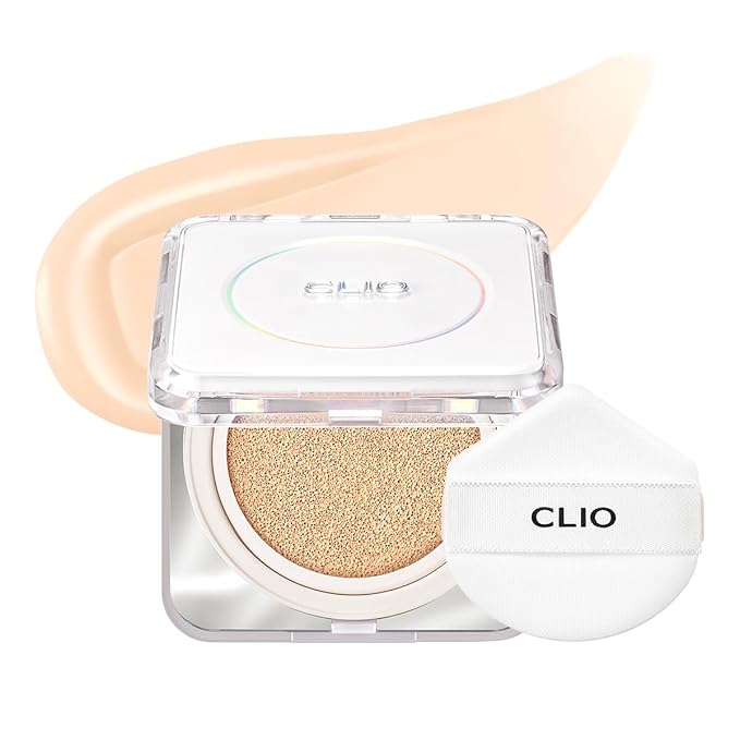 CLIO Kill Cover Founwear Cushion The Original – 20 Shades, Buildable Light to Medium Coverage, Natural Finish, Korean Makeup Foundation, Long-Lasting Skin Fit,19N PORCELAIN