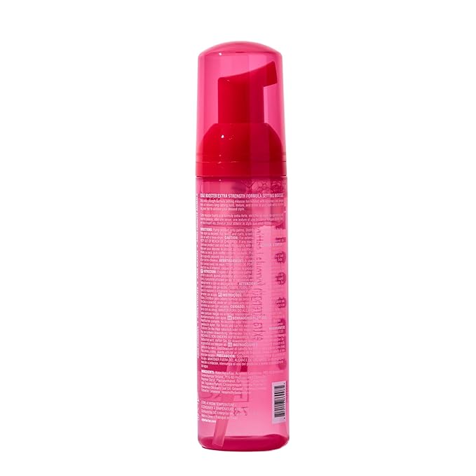 Style Factor EDGE BOOSTER Extra Strength Setting Mousse – Frizz Control, Extra Volume, and Conditioning – 2.5oz Pink Beryl Mousse for Curly Hair