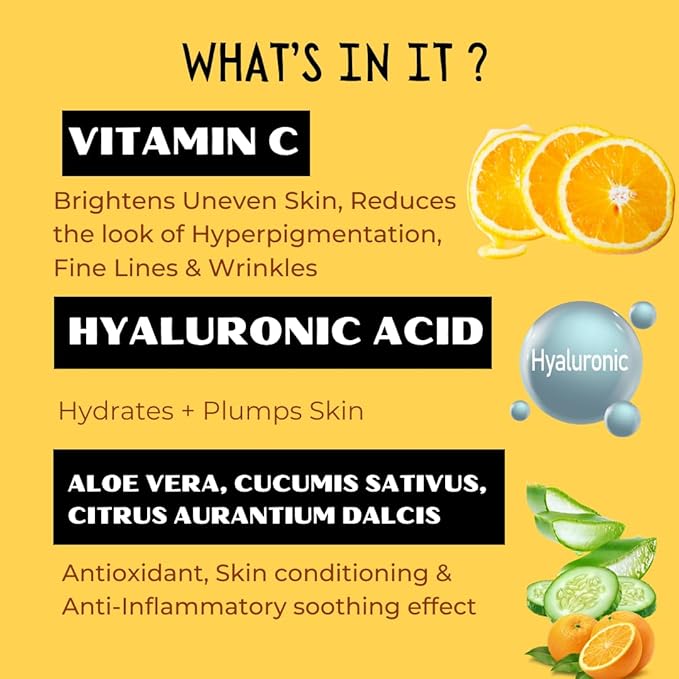 Vitamin C Serum, Sulphate-Free, Organic+ Natural Formula, Brightens Uneven Skin, Made In Canada, 29.5ml