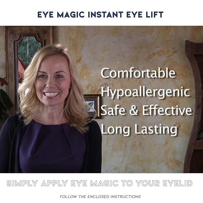 Eye Magic Premium Eyelid Lift (L/XL Kit + Gel) Made in America Lifts and Defines Droopy, Sagging or Hooded Eyes Safe For Daily Use