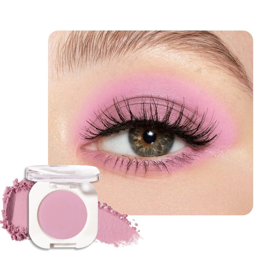 Single Matte Eye Shadow Palette Makeup, Light Peach Matte Eyeshadow for Women, Monochrome Eye Shadow Makeup, Pigmented Waterproof Sombras Para Ojos, Vegan, Talc, Paraben & Cruelty Free, 02