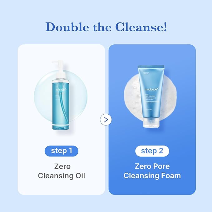 medicube Zero Foam Cleanser for Sensitive Skin - Sebum Control, Moisture Balance, and Pore Minimization | Korean Skincare