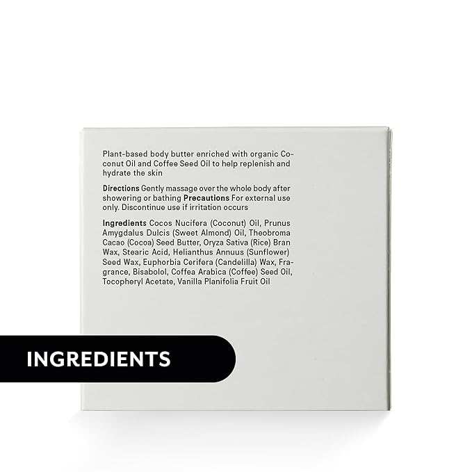 THE ACT Solid Coconut Body Butter β Organic Vegan Moisturizer with Shea & Almond Oils β Melts in Hands β Massage Balm for Dry Skin β Natural Skincare for Women & Men β 6 oz with Spatula