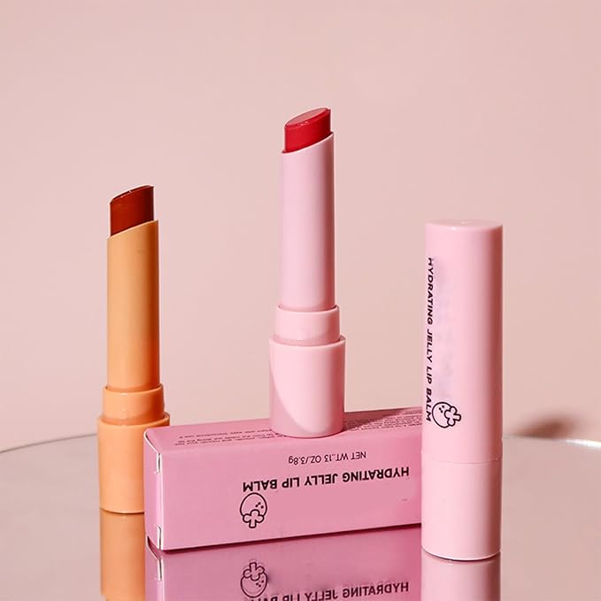 Hydrating Jelly Lipstick,Instantly Hydrating Lip Tint Tinted Moisturizing Lip Balm For Dry Lip,Conditioning & Nourishing Lip Care Moisturizer Fruit Lip Oil Non-sticky Lip Gloss(Tangerine)