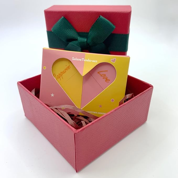 Heart Shaped Dual-use Deformable Lip Balm Stick - Honey, Peach. Repair, Keep Lips Moisturized,red gift box,Gifts