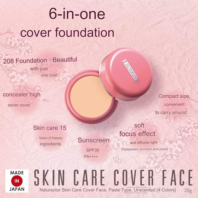 NATURACTOR Concealer 152 Natural Skin Care Cover Face 0.7 oz - Full Coverage Foundation, Made in Japan