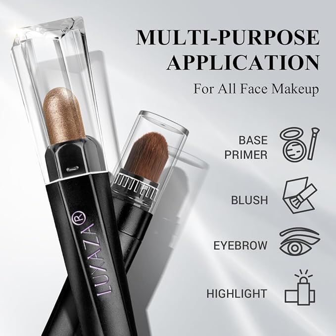 Neutral Brown Eyeshadow Stick Makeup 6PCS Set, Metallic Shimmer Matte Cream Eye Shadow Eyeliner Brightener Pencil Crayon - BROWN LATTE