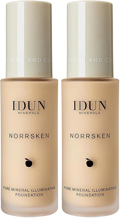 Liquid Norrsken Foundation - Silky Smooth Coverage - Luminous, Dewy Finish for Dry and Dull Skin - Water Resistant and Vegan Makeup - 206 Freja - Warm Light - 1.01 oz (Pack of 2)