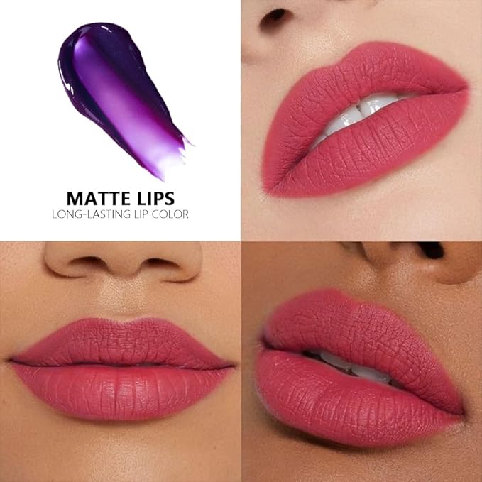 evpct Vivid Red Peel Off Lip Stain Tints with Tweezer, Matte Liquid Lipstick Lip Stain Long Lasting Waterproof for Women, Non-stick Cup Lipstick Peel Off High Pigmented Smudge-proof Easy to Apply, 03
