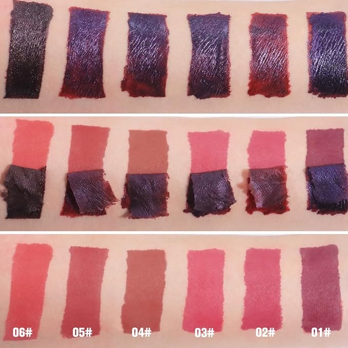 evpct 3Pcs Maroon Mauve Nude Brown Peel Off Lip Stain Tints, Matte Liquid Lipstick Lip Stain Long Lasting Waterproof for Women, Longwear Lipstick Peel Off Highly Pigmented Smudge-proof Easy to Apply