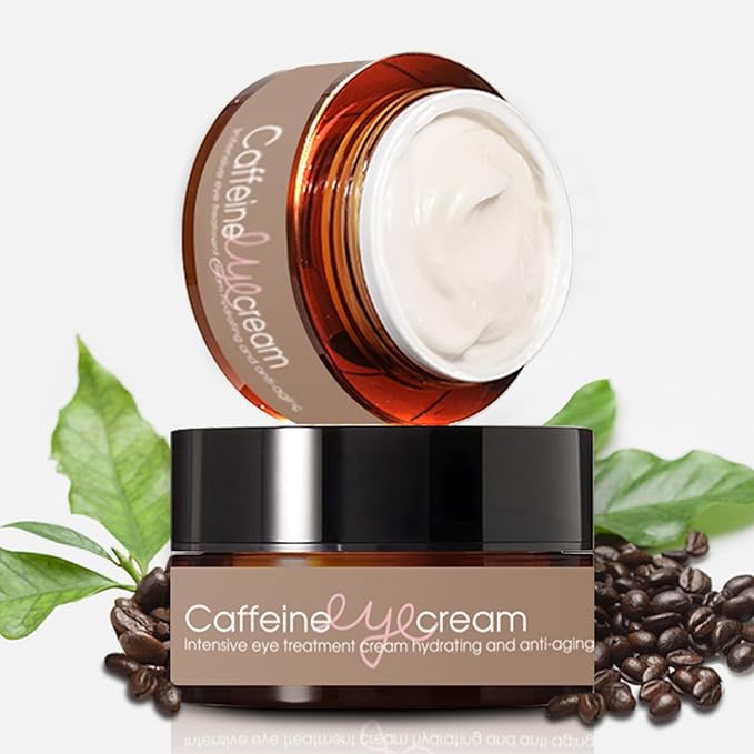 Natural Caffeine Eye Cream serum With Collagen,Hyaluronic Acid for Dark Circle and Puffiness,Great Under Eye Cream for Anti Aging,Eye Lift Treatment for Men &Women 0.52oz