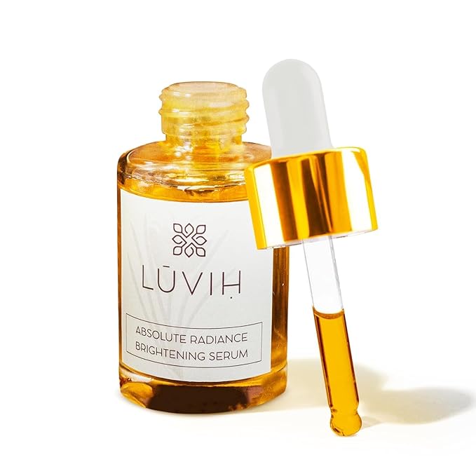 LUVIH Absolute Radiance Brightening Serum – Ayurvedic Dark Spot Corrector & Glow Serum for Women & Men – Nourishing Treatment for Dullness, Uneven Skin Tone & Sun-Stressed Skin – 30 mL