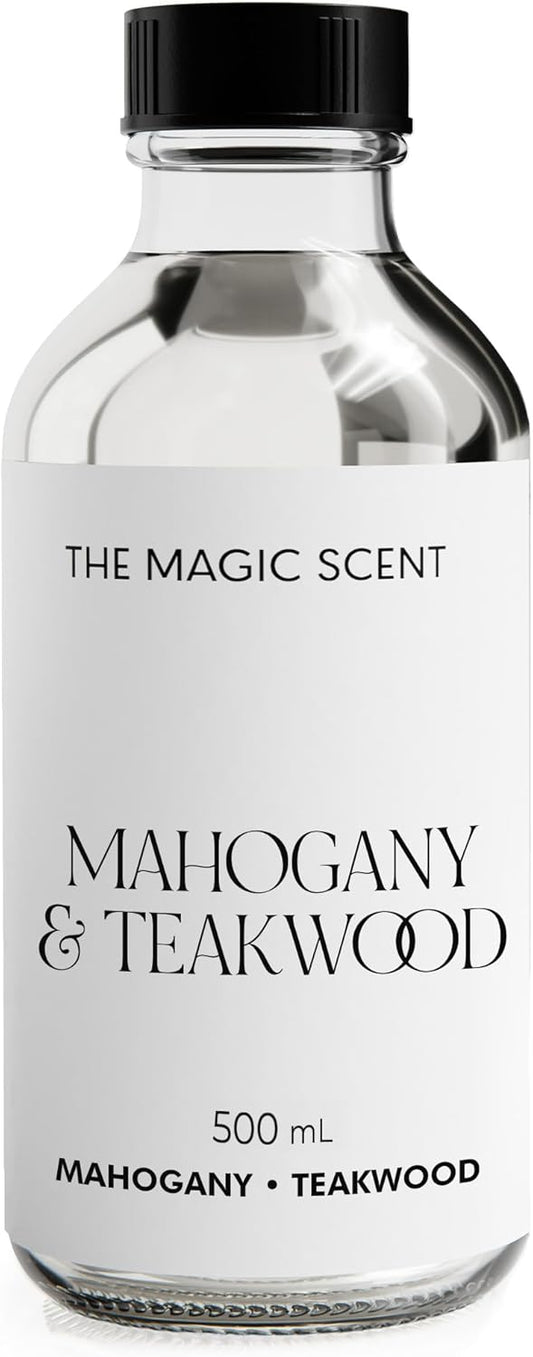 Mahogany & Teakwood Diffuser Oil - Hotel & Home Luxury Scents Inspired by Abercrombie & Fitch - Diffuser Oil Scents for Home Designed for Use in All Diffusers - 16.9 fl oz, 500 mL