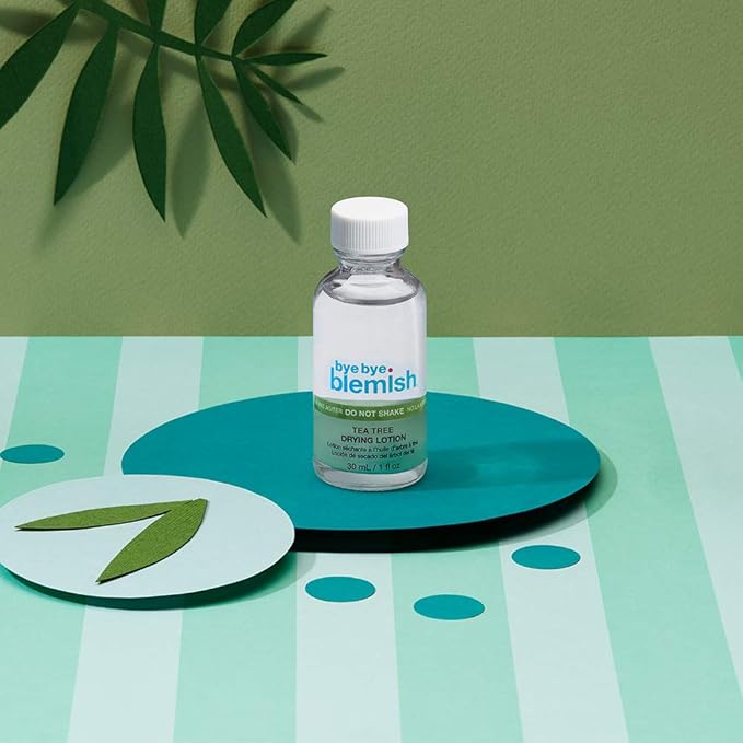 Bye Bye Blemish Tea Tree Drying Lotion, with Tea Tree Oil & Salicylic Acid, Fast-acting Formula, Dries Blemishes, Purifies Skin, 1 fl oz, 1-Pack