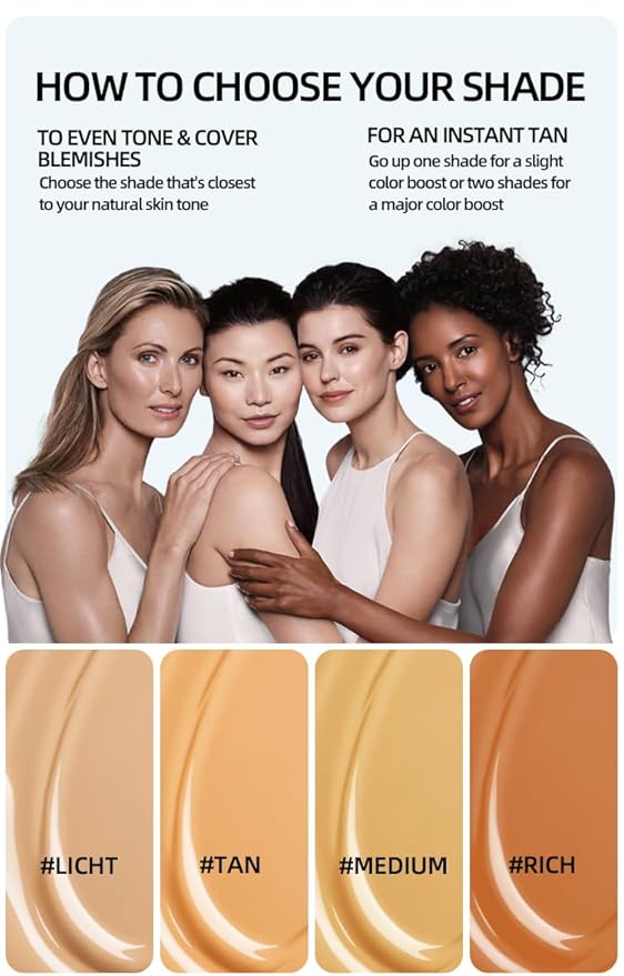 Body Perfector Cream,All-Over Complexion Perfector, Concealer Evens Skin Tone Sweat-Proof Non-fading Makeup, Long-Lasting CC Foundation, Waterproof Transfer-Resistant Skin Tint (TAN)