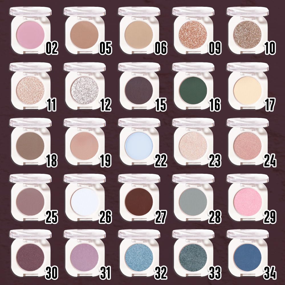 Single Matte Eye Shadow Palette Makeup, Plum Matte Eyeshadow for Women, Monochrome Eye Shadow Makeup, Pigmented Waterproof Sombras Para Ojos, Vegan, Talc, Paraben & Cruelty Free, 30