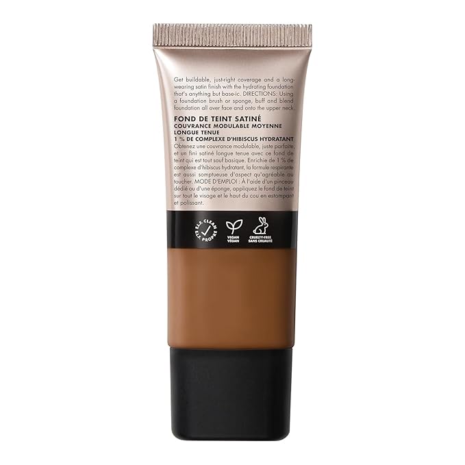 e.l.f. Soft Glam Foundation, Medium Coverage, Long-Lasting & Buildable Foundation For A Smooth, Satin Finish, Vegan & Cruelty-Free, 55 Deep Warm