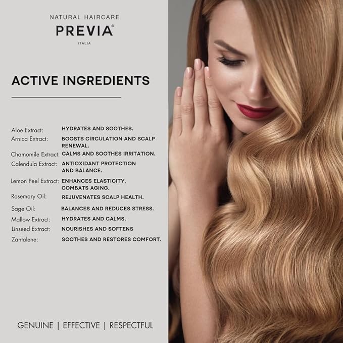 PREVIA Calming Serum | Extra Life - The Virtuous Scalp Ritual | Soothing Sensitive Scalps | Anti-Aging with Arnica Chamomile, Calendula & Aloe | Vegan, Cruelty-Free & Sulfate-Free | 1.69 oz