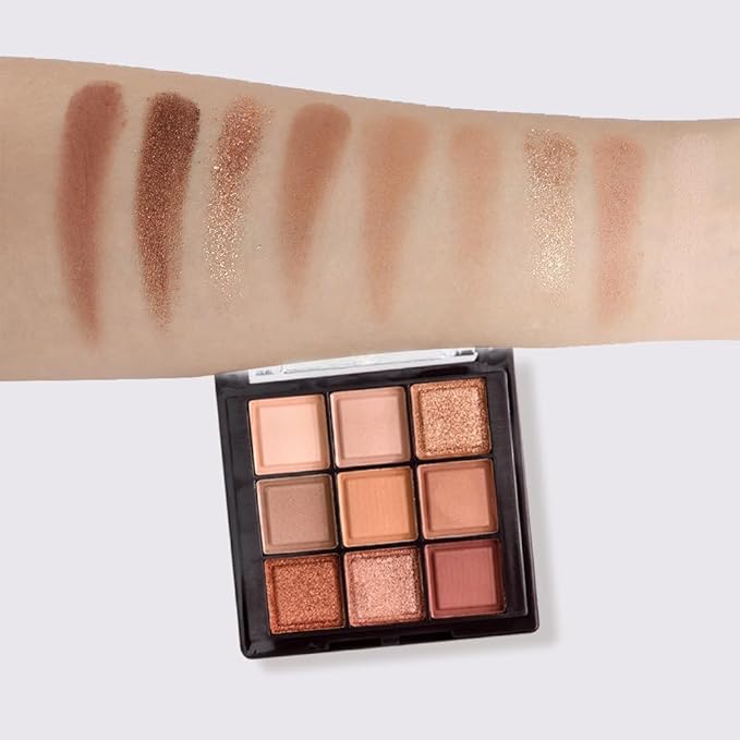 K'APEINE Eyeshadow Palette 9-Colors Nude Eye Shadow Palette Natural Brown Eyeshadows Palette Makeup Cool-Toned Highly Pigmented Eyeshadow for Eyes Long Lasting Naturing-Looking