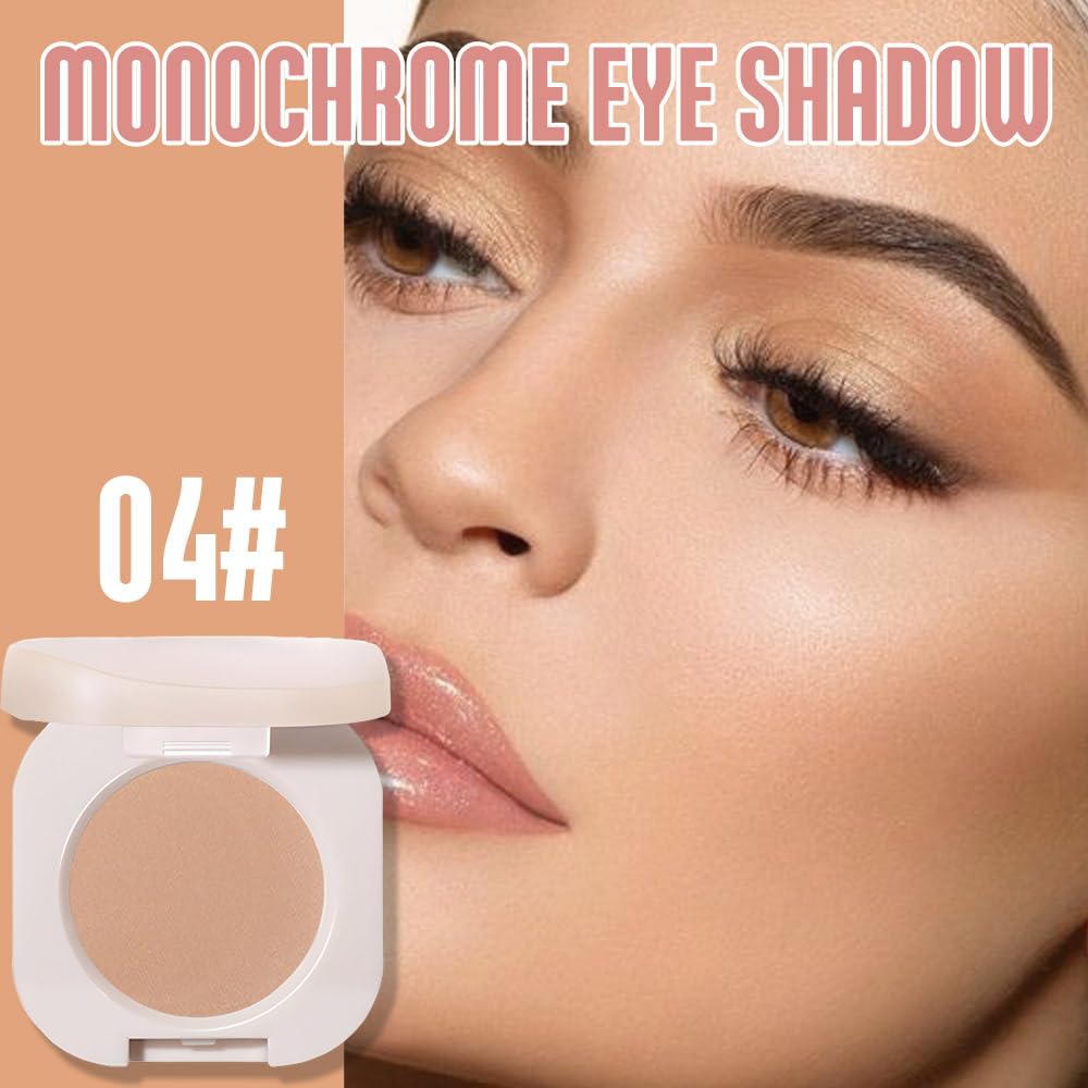Pressed Single Matte Eyeshadow Palette Makeup, Matte Burly Wood eyeshadow For Women, Pigmented Waterproof Sombras Para Ojos, Single Pressed Powder Vegan, Talc, Paraben & Cruelty Free(04)