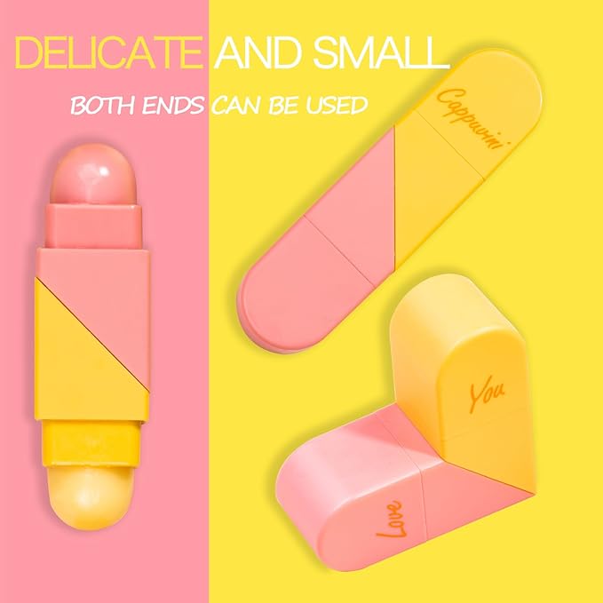 Heart Shaped Dual-use Deformable Lip Balm Stick - Honey, Peach. Repair, Keep Lips Moisturized,red gift box,Gifts
