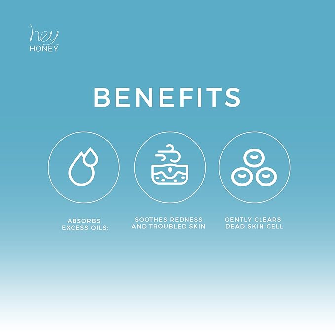 Hey Honey Skincare Be Clear - Acne Spot Treatment Overnight, Pimple Drying Lotion, Use Over Zits Whitehead & Blemishes 1 OZ