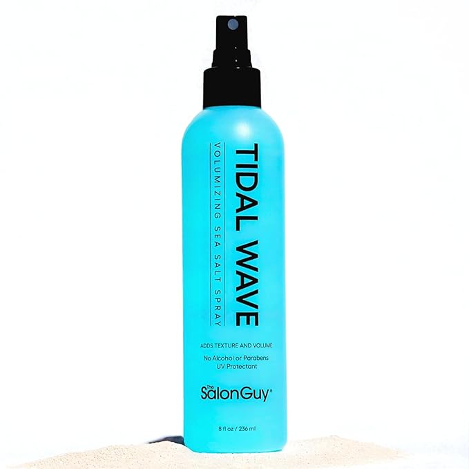 THESALONGUY Tidal Wave Sea Salt Spray β Texturizing & Volumizing Hair Spray for Beach Waves, Natural Texture & Lift β Styling Spray for Men & Women, 8 oz