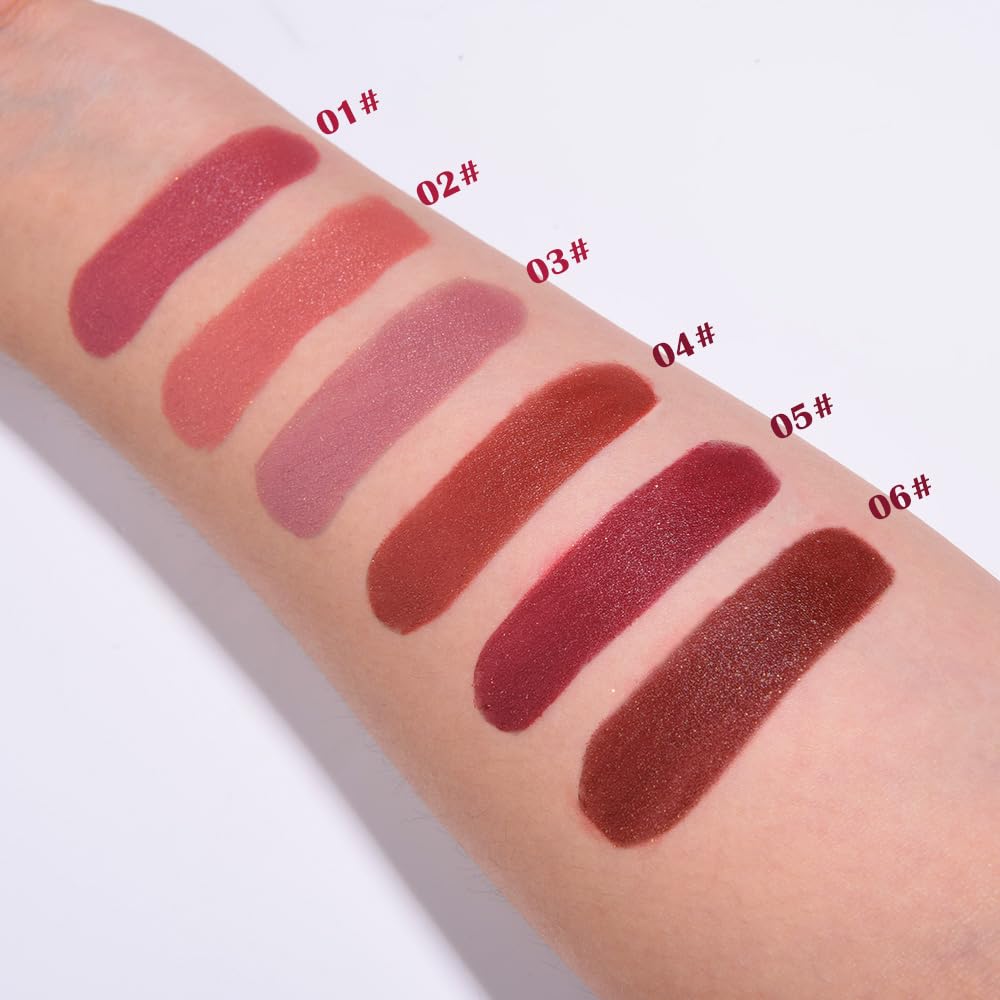 3Pcs Metallic Lipstick for Women,Lightweight Shimmer Frosted Lipstick,Glitter Lip Gloss Stain Long Lasting Waterproof Smudge Proof 24 Hour Full Coverage Lip Makeup,Vegan(04,05,06)