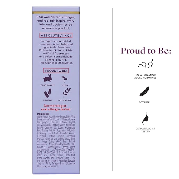 Womaness Plump It Up Retinol Serum – Roll-On Hydrating Face Serum for Women w/ Hyaluronic Acid & Collagen Boosting Retinol – Anti Aging for Fine Lines, Wrinkles & Smoothing Ceramide NG Skincare (30ml)