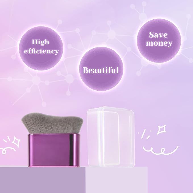 Self Tanner Brush for Body & Face - Kabuki Makeup Brush for Self-Tanner,Tanning Mousse,Foundation & Bronzer | Streak-Free Application,Super Soft Bristles,Professional Tanning & Body Makeup Tool